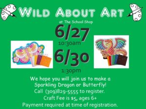 Sparkling Dragon or Butterfly @ The School Shop | Bloomington | Illinois | United States