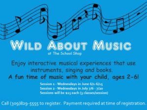 Wild About Music @ The School Shop | Bloomington | Illinois | United States